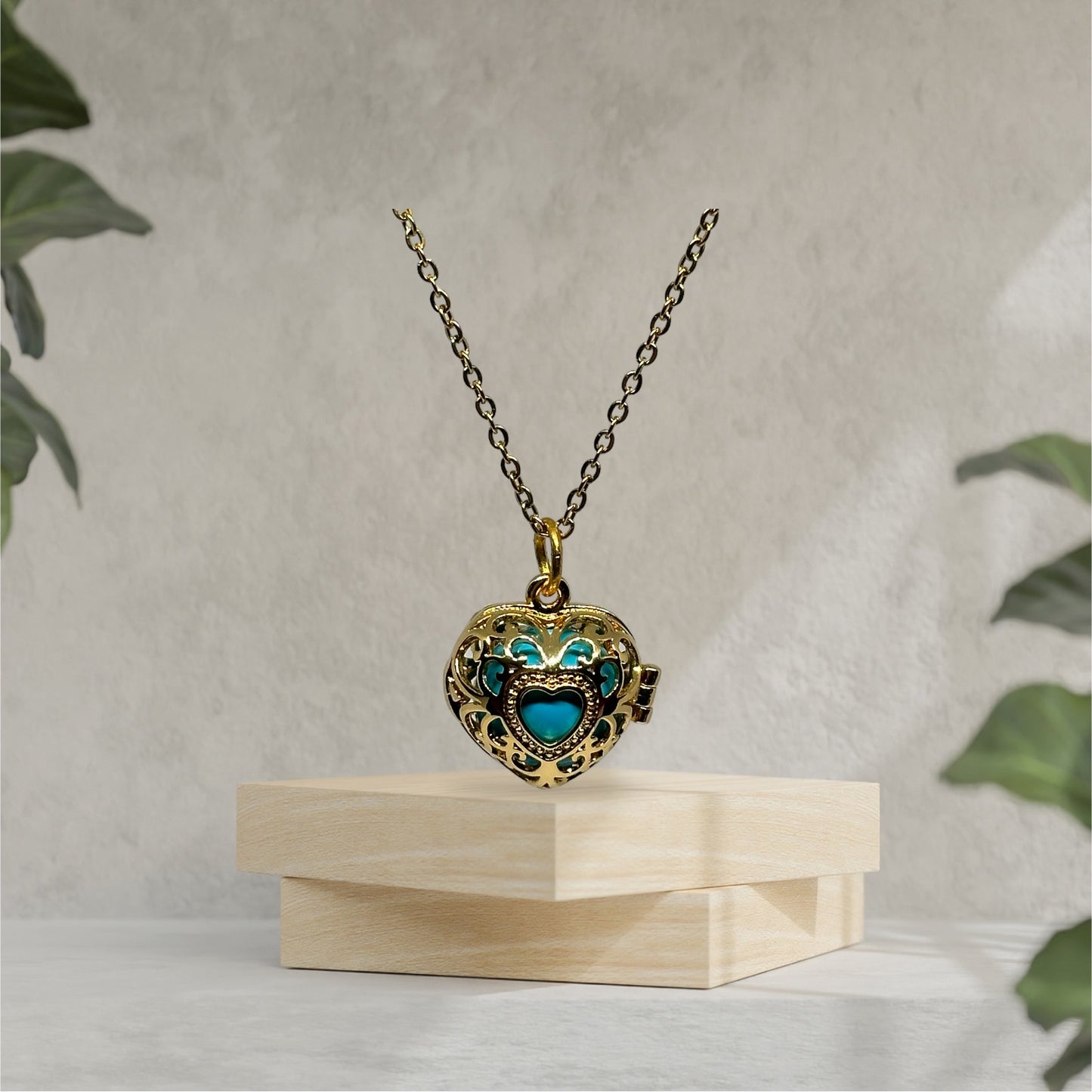 Mini llamador corazón turquesa