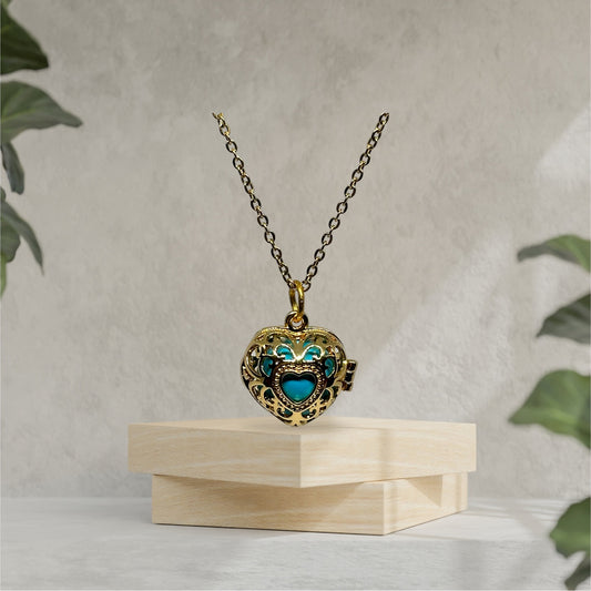 Mini llamador corazón turquesa